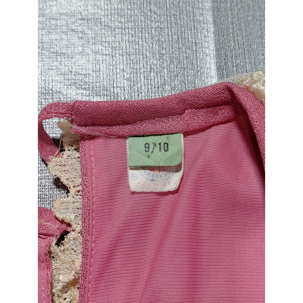 Vintage Union Made Lace Trimmed Dress Sz 9/10 - Picture 3 of 16